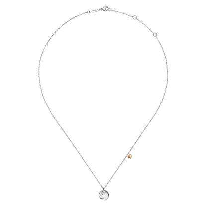 SS & RG Plated Heart Necklace NK6757STJJJ