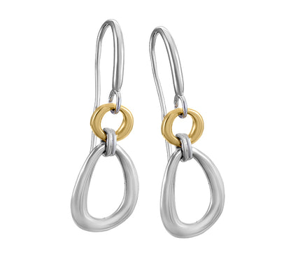 SS/18k Vermeil Double Dangle Earring PE20 - 8546/O