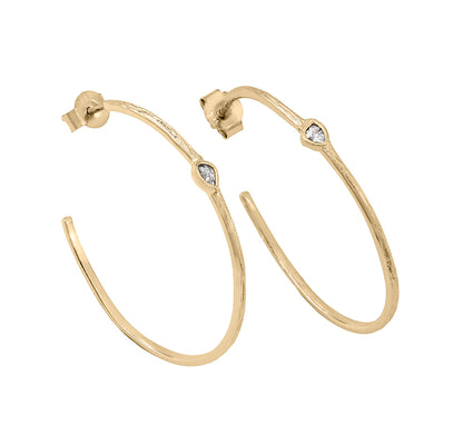 18k Vermeil .12cttw Diamond Hoop PE29 - 3096/ODI