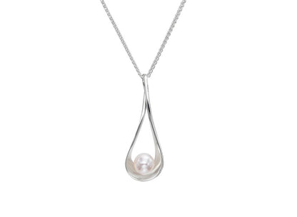 SS Rendezvous Pendant w/ Pearl PE33012P-18