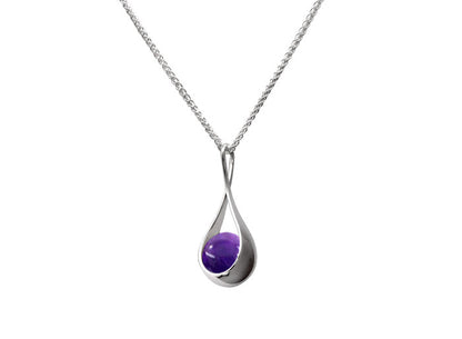 SS Amethyst Captivating Necklace PE75412A-18