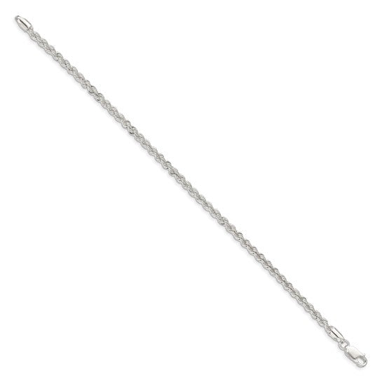 SS 3mm Solid Rope Chain Bracelet QDR060-8