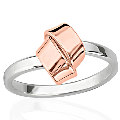 SS/RG Love Knot Ring RI68040R-7