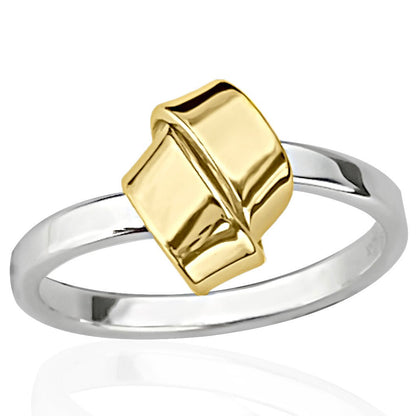 SS/YG Love Knot Ring RI68040-7
