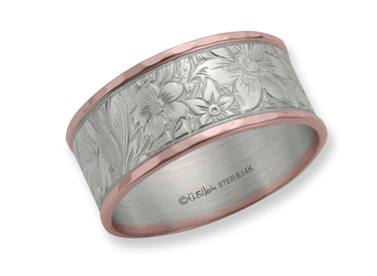 SS/RG Victorian Bouquet Ring RI92440-7