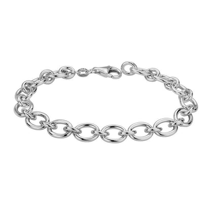 SS Oval Chain Link Bracelet SB342EE-7.5