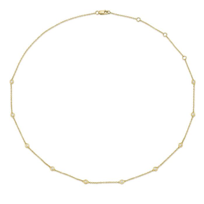 14kY .28ct DBY Necklace SC22003838 - 15-18"