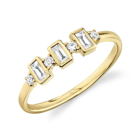 14kY .27cttw Baguette/Round Diamond Ring SC22005089
