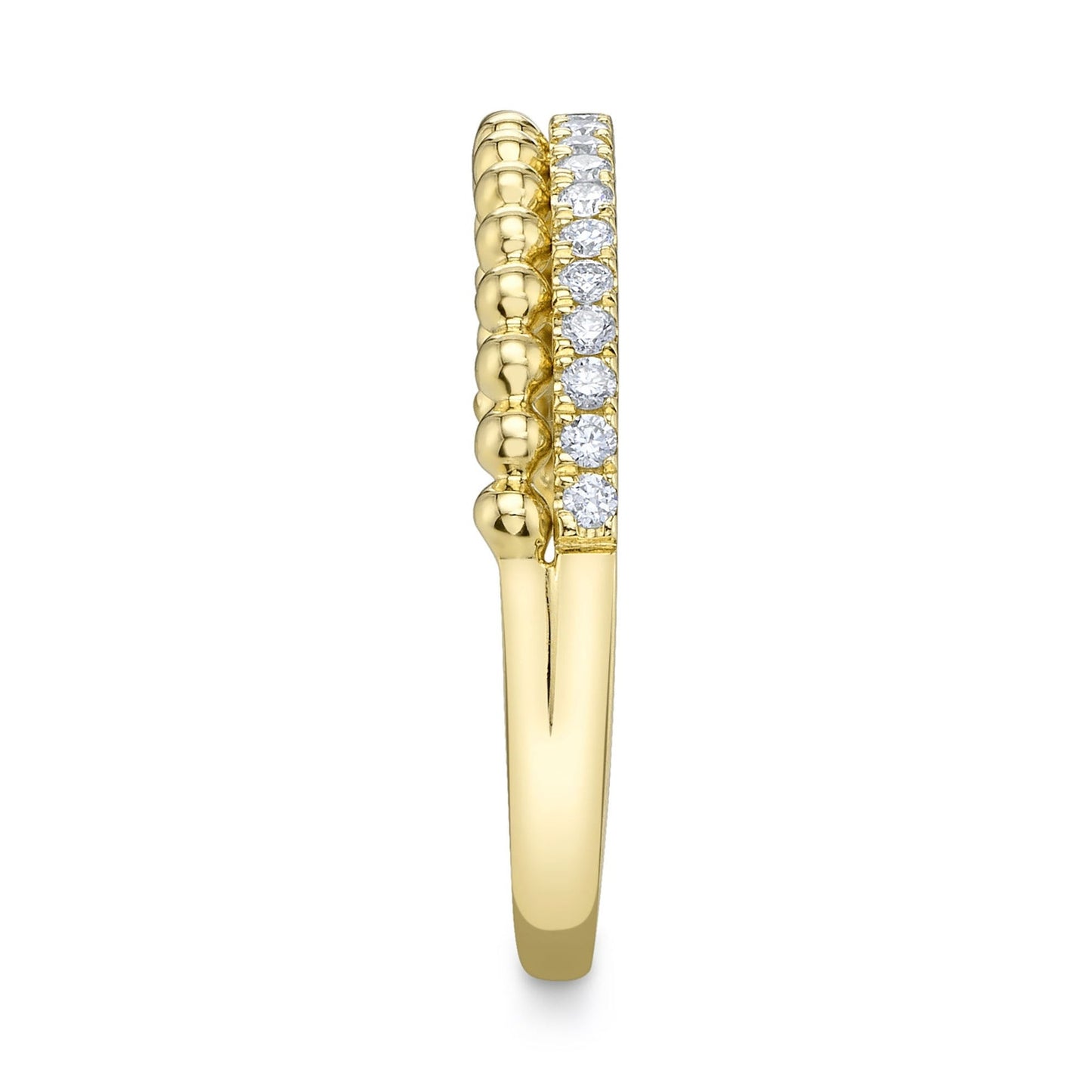 14kY .18cttw Diamond & Beaded Band SC22005647 - 7