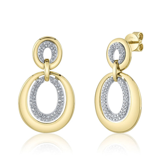 14kY/W .40cttw Diamond Oval Dangle SC22009050