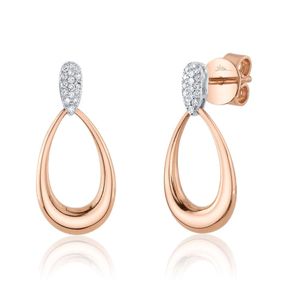 14kR/W .07cttw Diamond Dangle Earring SC22009278