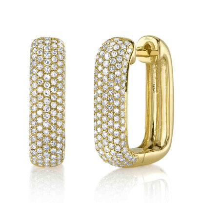 14kY .59cttw Diamond Pavé Rectangle Hoop SC22009500H0.65