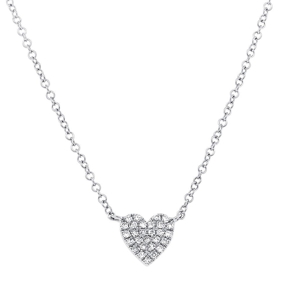 14kW .09cttw Diamond Heart Necklace SC55002132