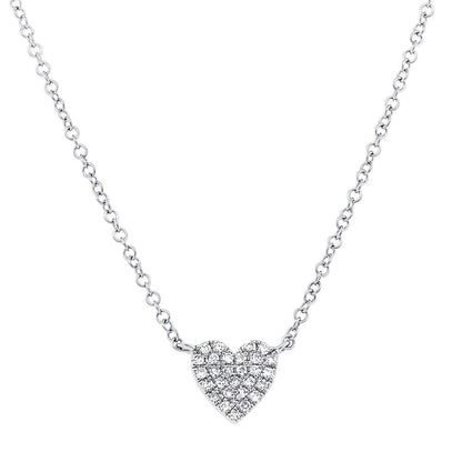 14kW .09cttw Diamond Heart Necklace SC55002132
