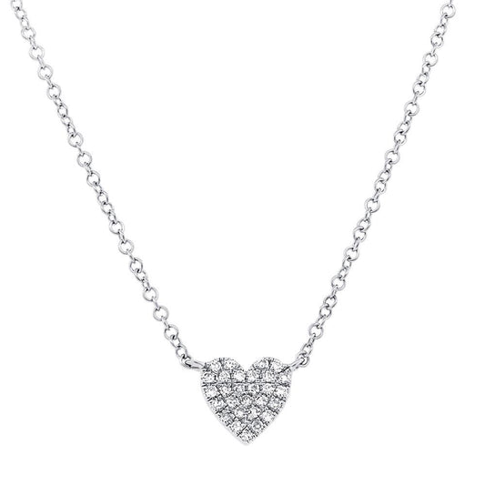 14kW .09cttw Diamond Heart Necklace SC55002132