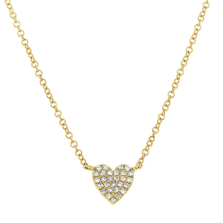 14kY .09cttw Diamond Heart Necklace SC55002133