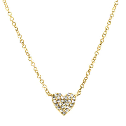 14kY .09cttw Diamond Heart Necklace SC55002133