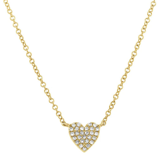 14kY .09cttw Diamond Heart Necklace SC55002133