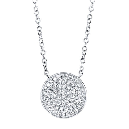 14kW .15ct Diamond Pave Necklace SC55002398-15-18