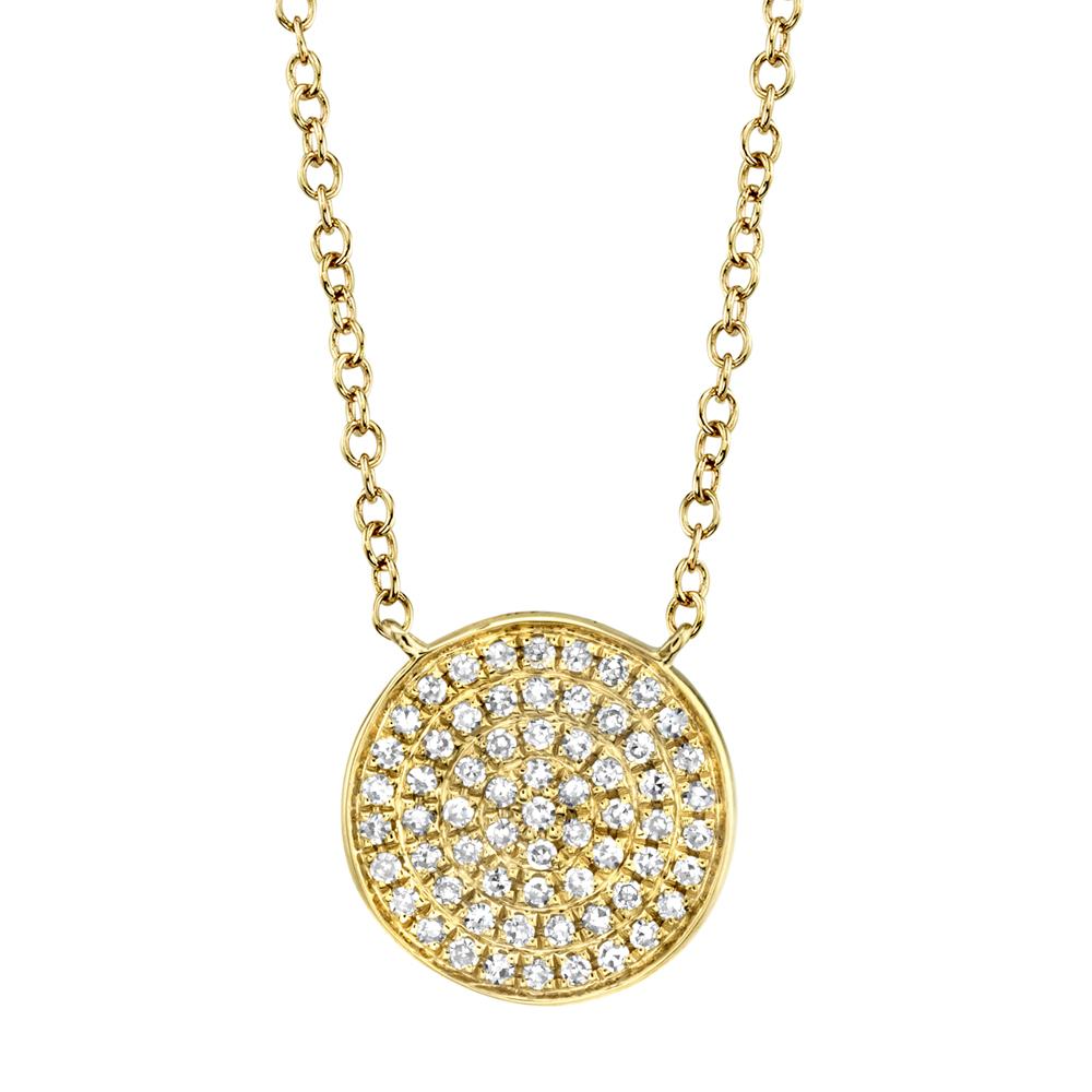 14kY .15cttw Diamond Pave Necklace SC55002399-15-18