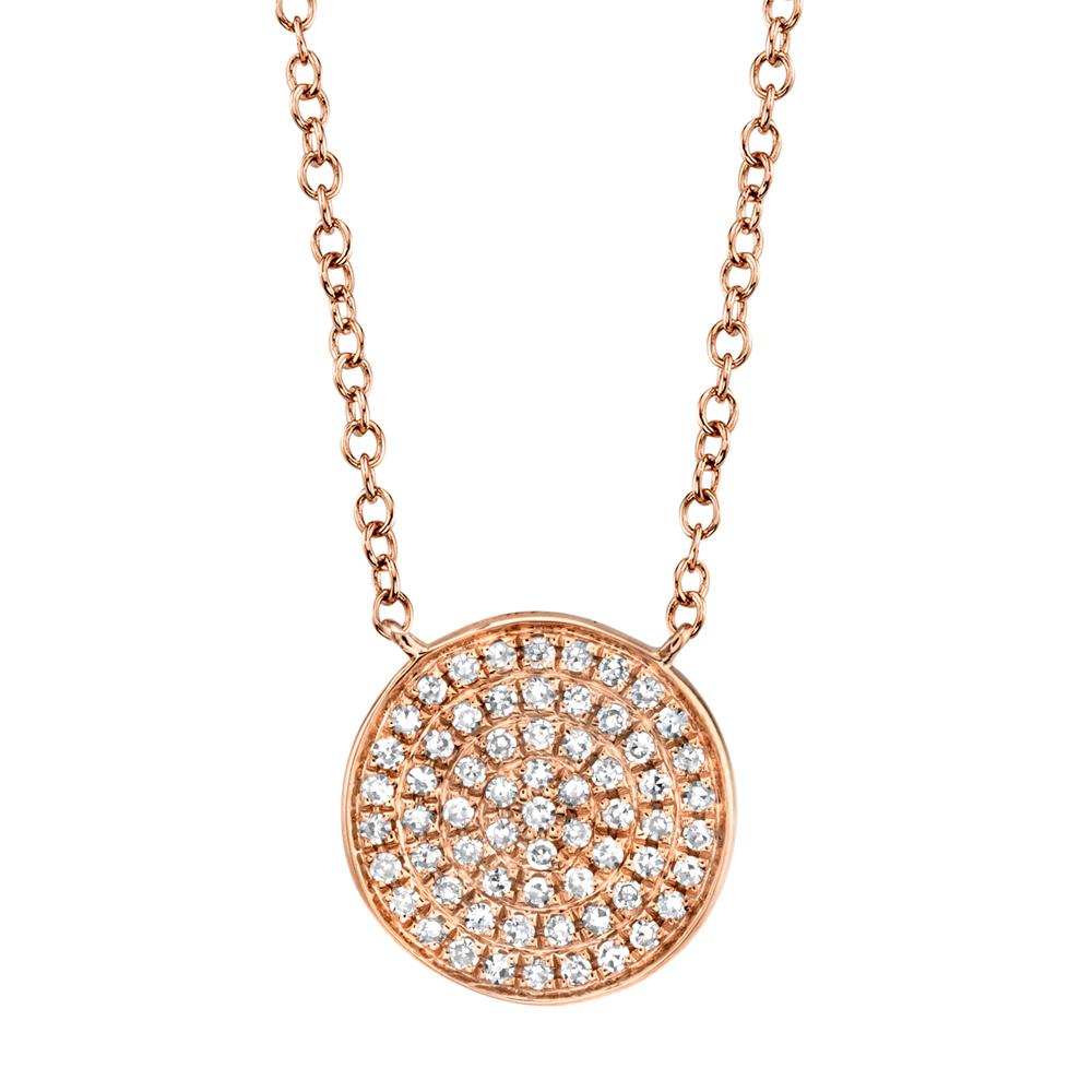 14kR .15cttw Diamond Pave Necklace SC55002400-15-18