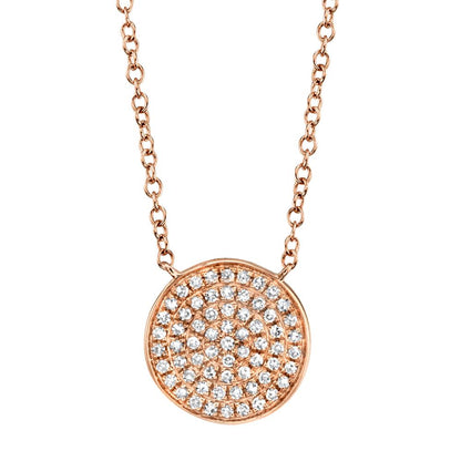 14kR .15cttw Diamond Pave Necklace SC55002400-15-18