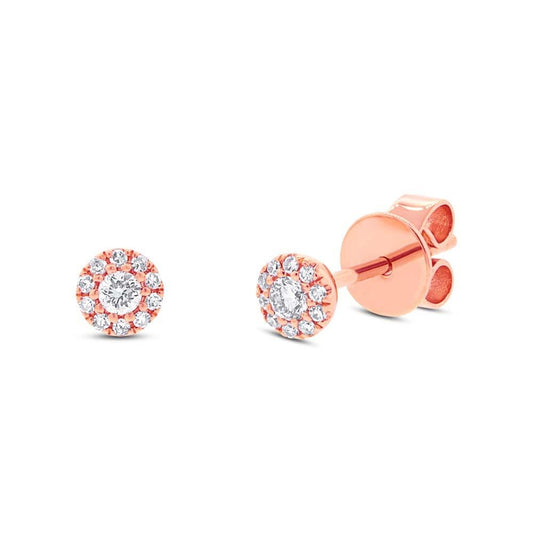 14kR .13cttw Diamond Halo Stud SC55002595