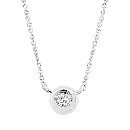 14kW .03ct Dia Bezel Necklace SC55003231
