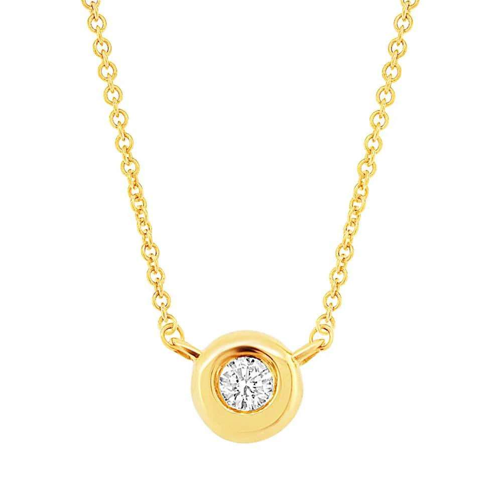 14kY .03ct Dia Bezel Necklace SC55003232