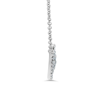 14kW .27cttw Diamond Pave Circle Necklace SC55005170