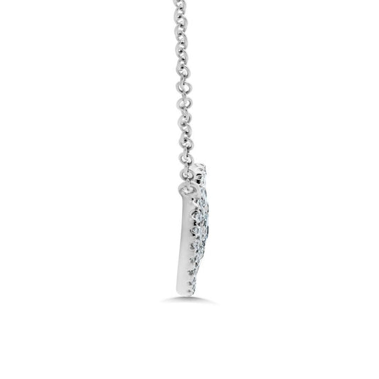 14kW .27cttw Diamond Pave Circle Necklace SC55005170