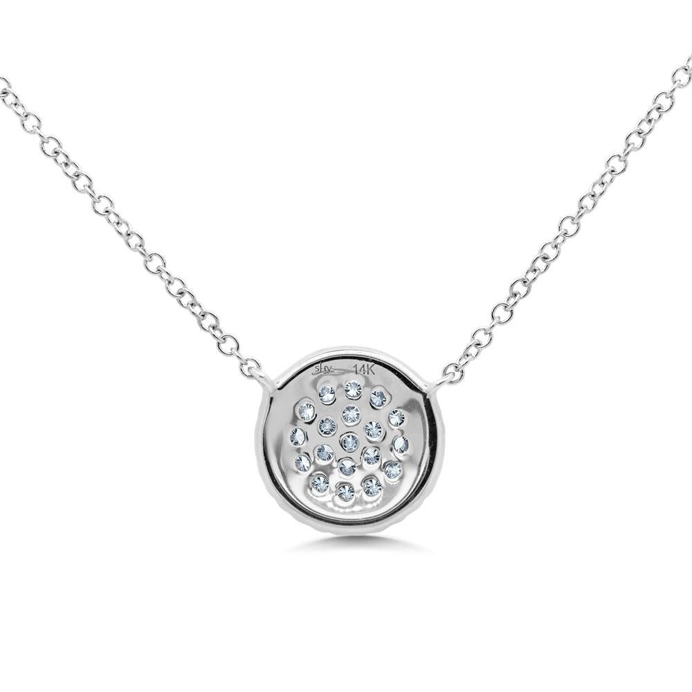 14kW .27cttw Diamond Pave Circle Necklace SC55005170