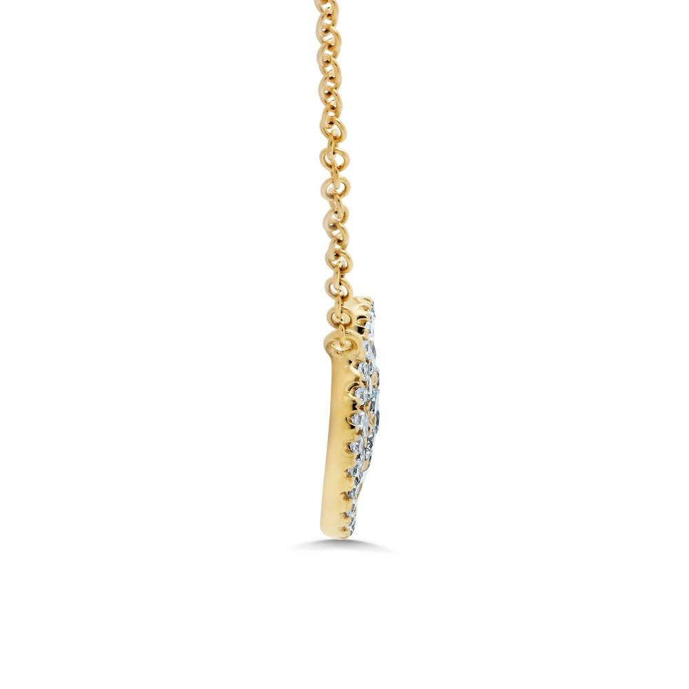 14kY .27cttw Diamond Pavé Circle Necklace SC55005171
