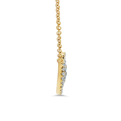 14kY .27cttw Diamond Pavé Circle Necklace SC55005171