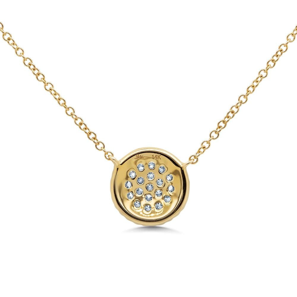 14kY .27cttw Diamond Pavé Circle Necklace SC55005171