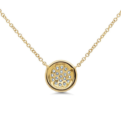 14kY .27cttw Diamond Pavé Circle Necklace SC55005171