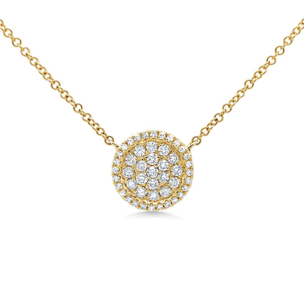 14kY .27cttw Diamond Pavé Circle Necklace SC55005171