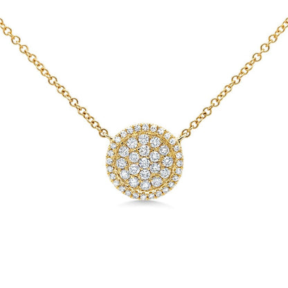 14kY .27cttw Diamond Pavé Circle Necklace SC55005171