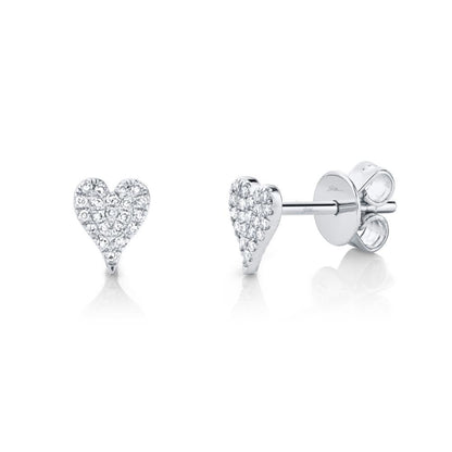 14kW .10ct Diamond Heart Stud SC55006717