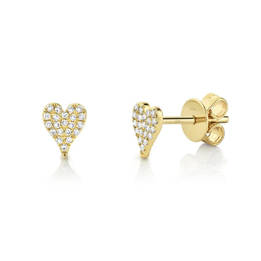 14kY .10ct Diamond Heart Stud SC55006718