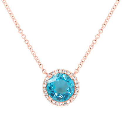 14kR 1.80ct Blue Topaz .08cttw Dia Necklace SC55007031