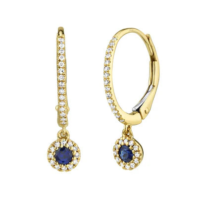 14kY .23cttw Sapphire & .15cttw Diamond Earring SC55007519