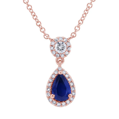 14kR .58ct Sapphire .16cttw Dia Necklace SC55008589