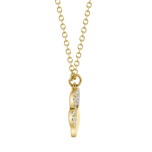 14kY .09cttw Diamond Paw Necklace SC55008979