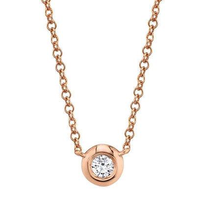 14kR .10ct Diamond Bezel Necklace SC55012539