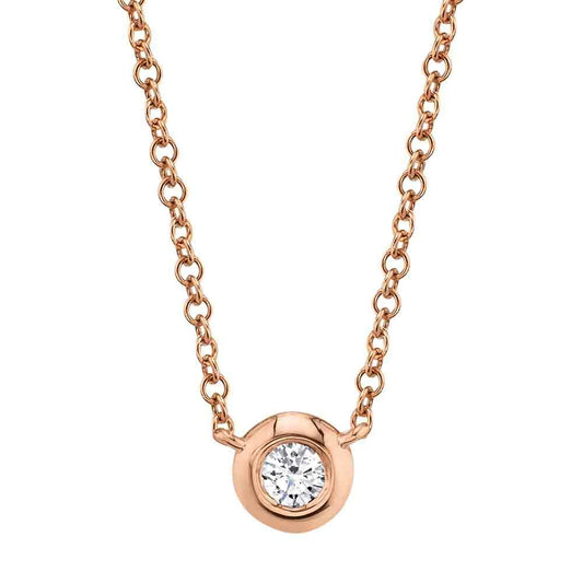 14kR .10ct Diamond Bezel Necklace SC55012539