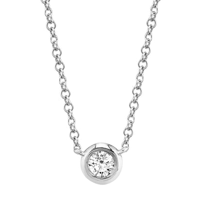 14kW .20ct Diamond Bezel Necklace SC55012540