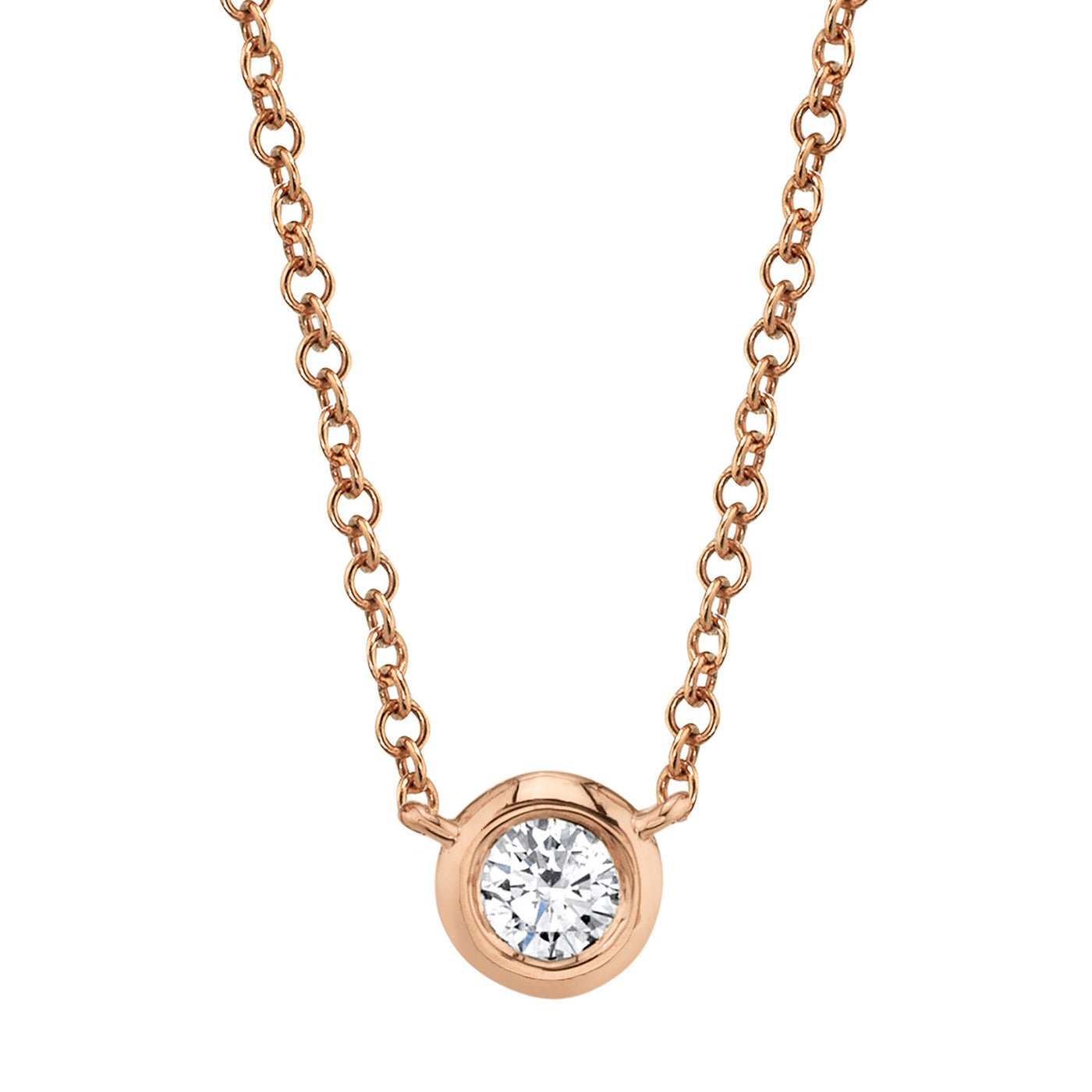 14kR .20ct Diamond Bezel Necklace SC55012542