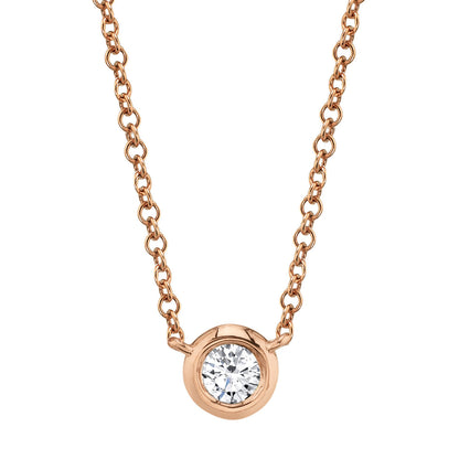 14kR .20ct Diamond Bezel Necklace SC55012542