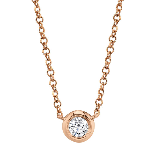 14kR .20ct Diamond Bezel Necklace SC55012542